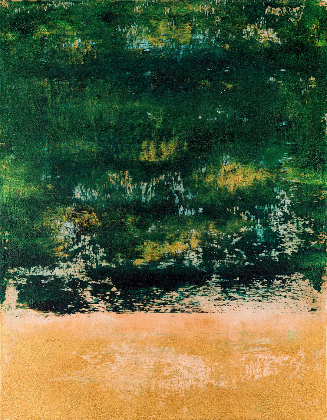 Green abstract painting OF663 - Radek Smach