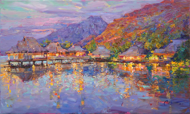 Evening in Boro Boro - Sergei Chernyakovsky