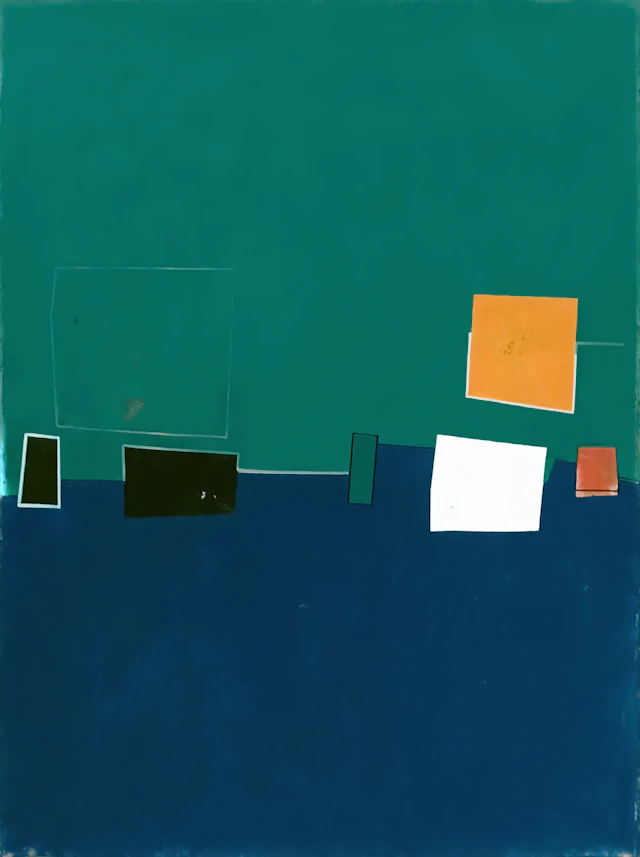 Green and blue composition III - Luis Medina