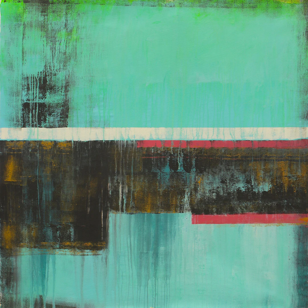 Untitled black Turquoise - Ronald Hunter