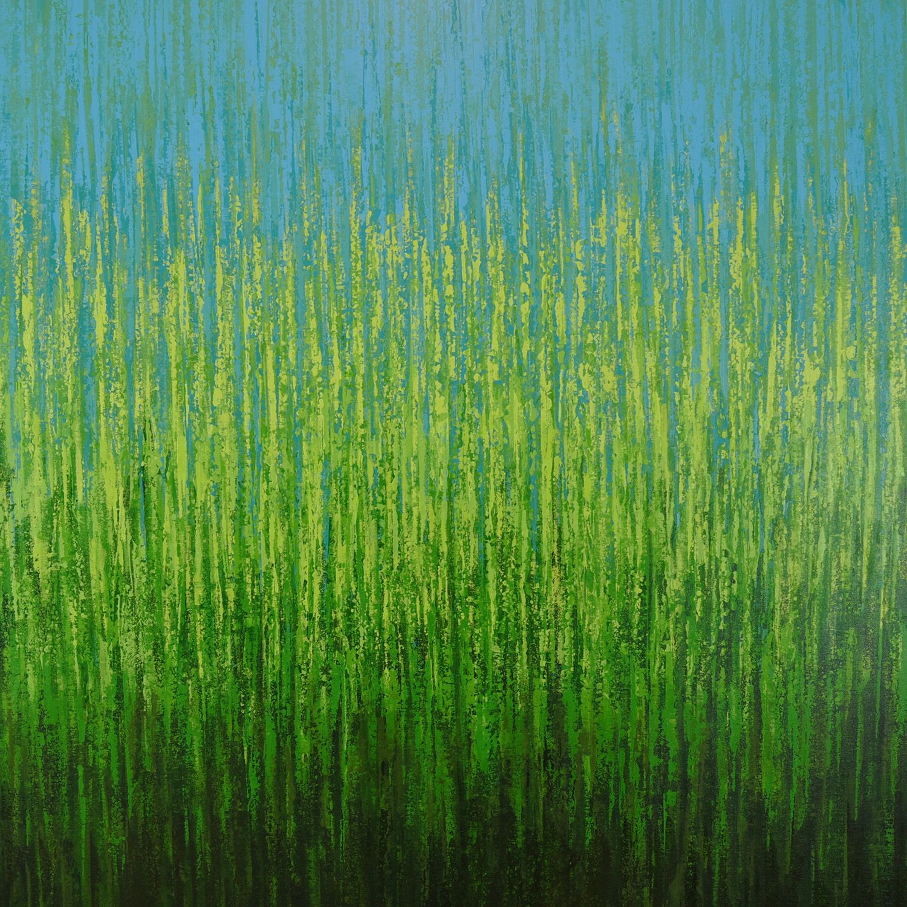Summer Grasses - Textured Nature Abstract - Suzanne Vaughan