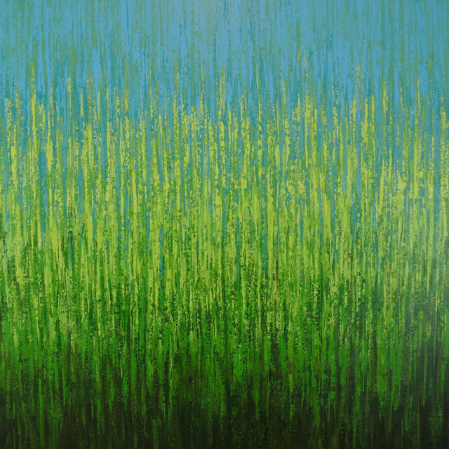 Summer Grasses - Textured Nature Abstract - Suzanne Vaughan