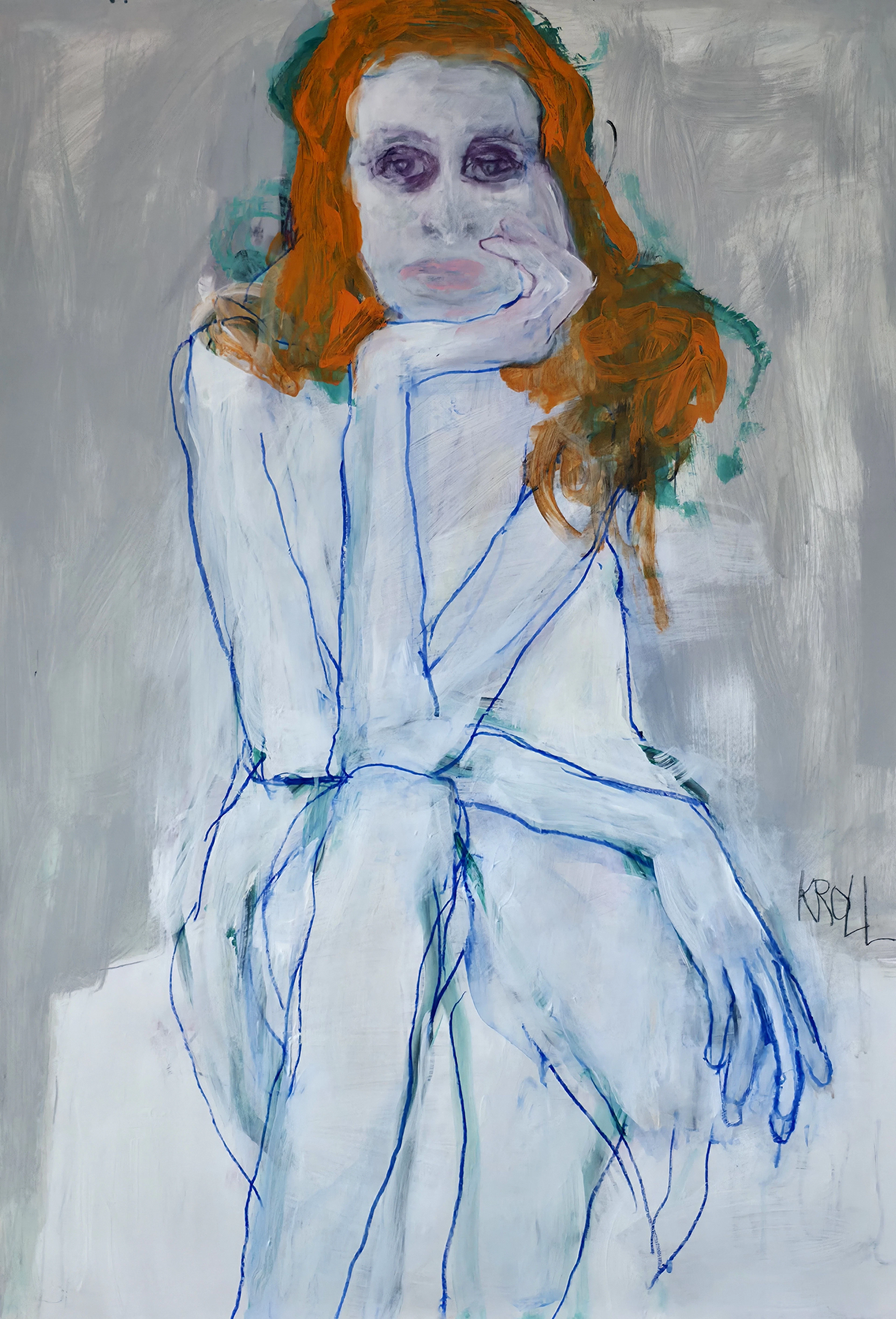 Seated Red-Haired Woman - Barbara Kroll
