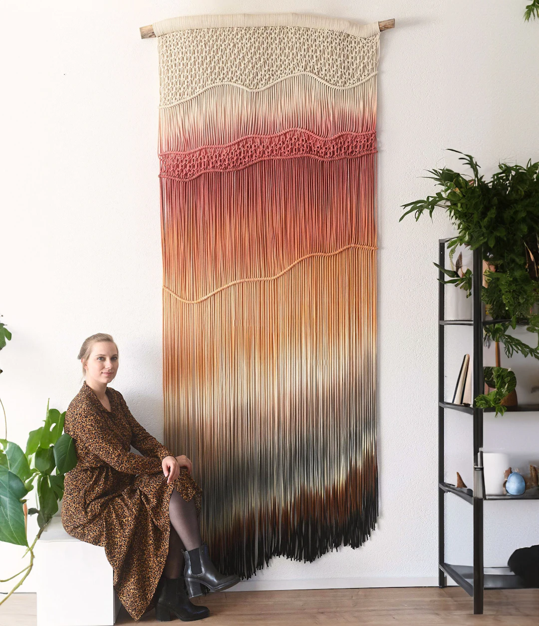 Tall Textile Artwork - LISA [Made to order] - Rianne Aarts