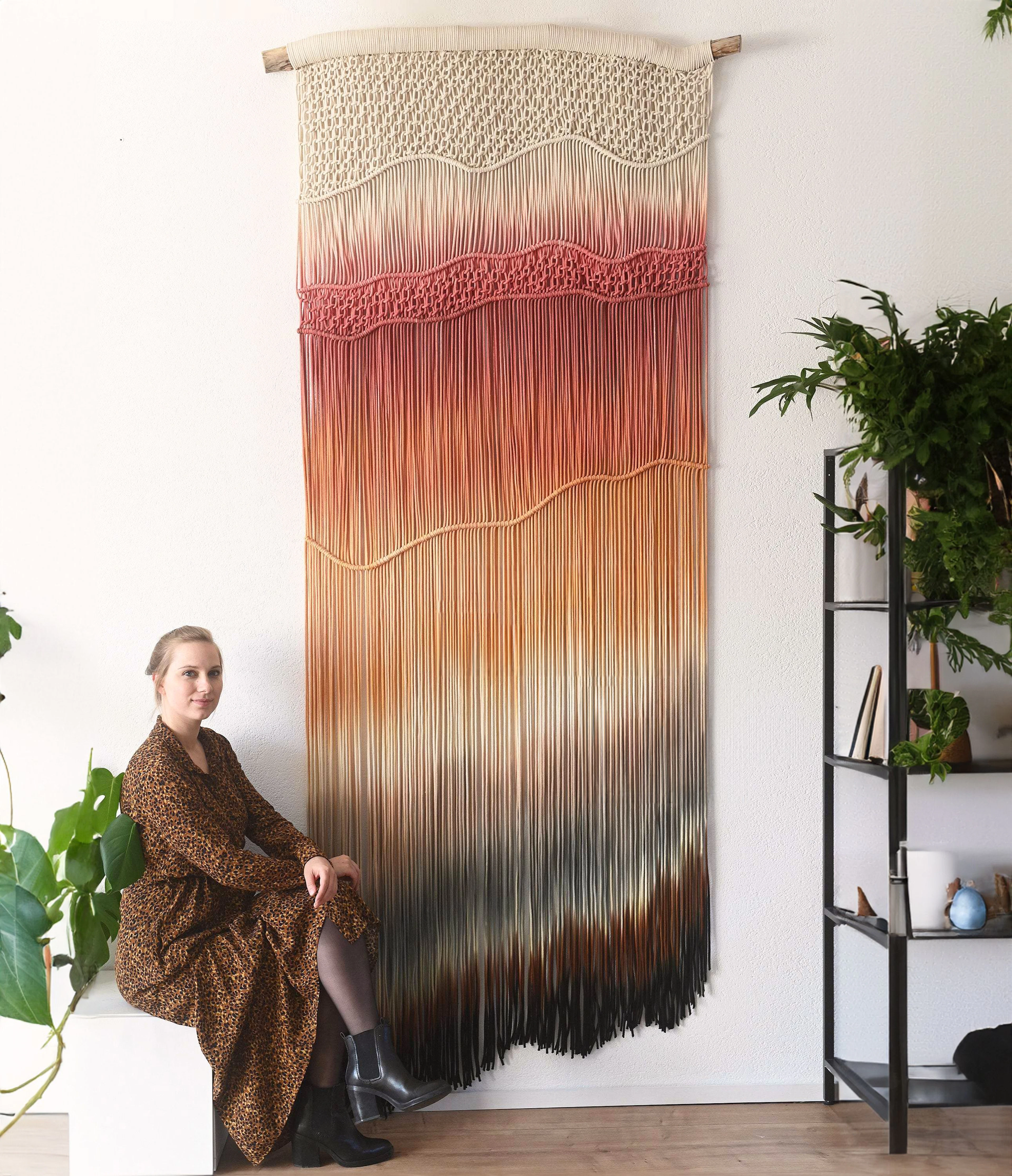 Tall Textile Artwork - LISA [Made to order] - Rianne Aarts