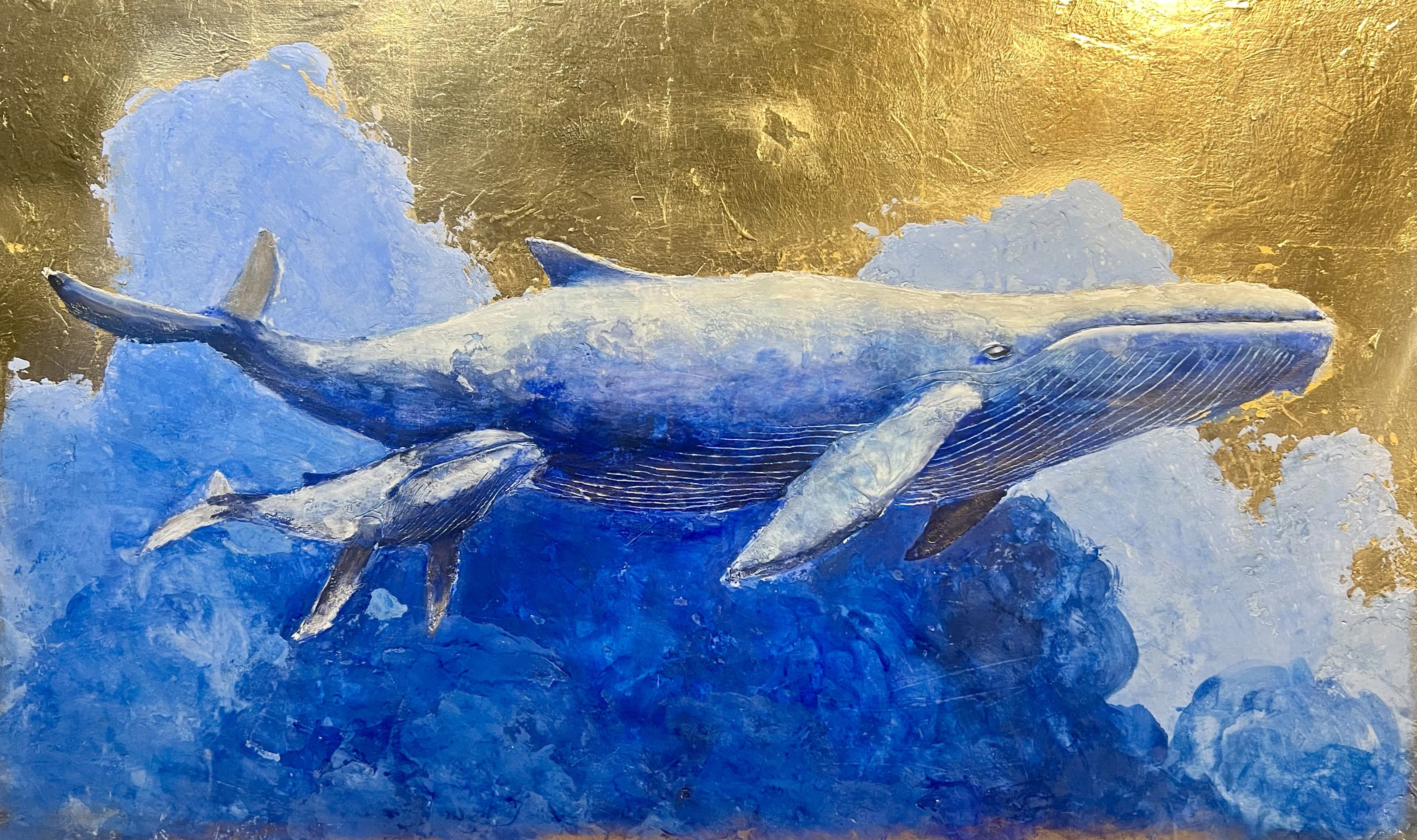Whale and Calf Painting – Peaceful Ocean Art - Paulo Jimenez