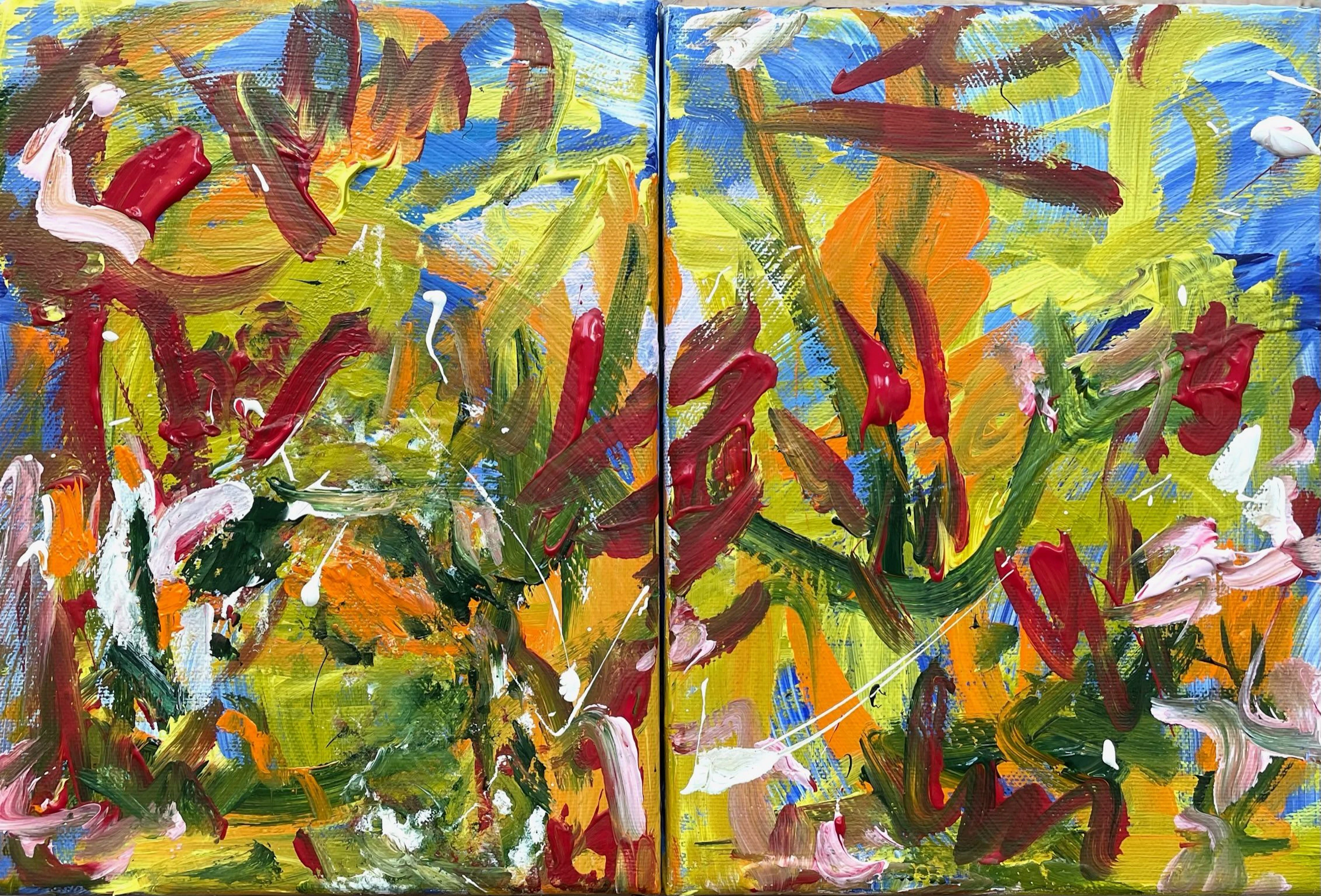 Sommer im Botanischen Garten (Diptych) - Christel Haag