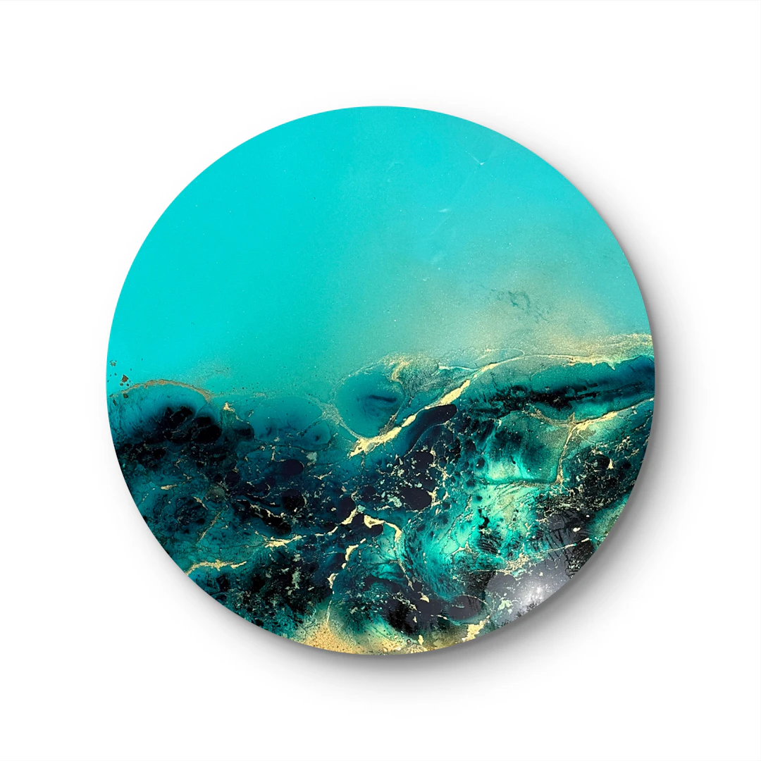 Golden Halo Blue Depth #3 - Ana Hefco