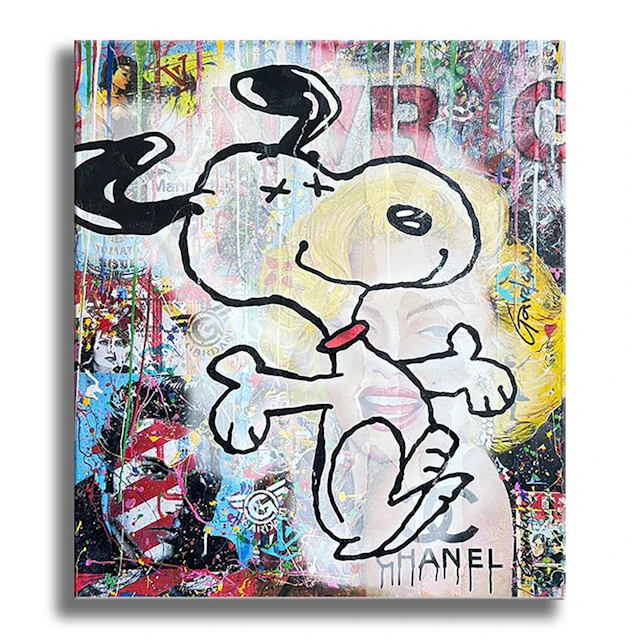 Try Snoopy - Original Painting on Cannvas - Gardani Art