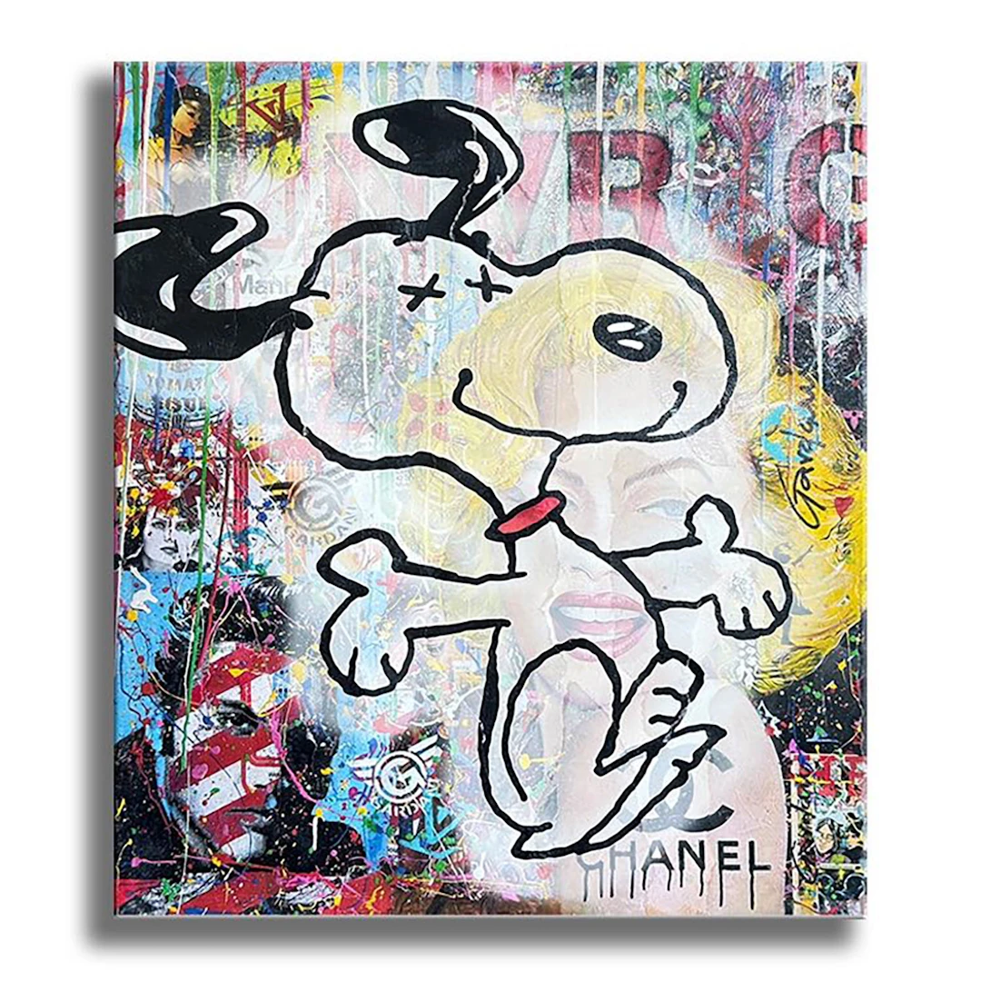 Try Snoopy - Original Painting on Cannvas - Gardani Art