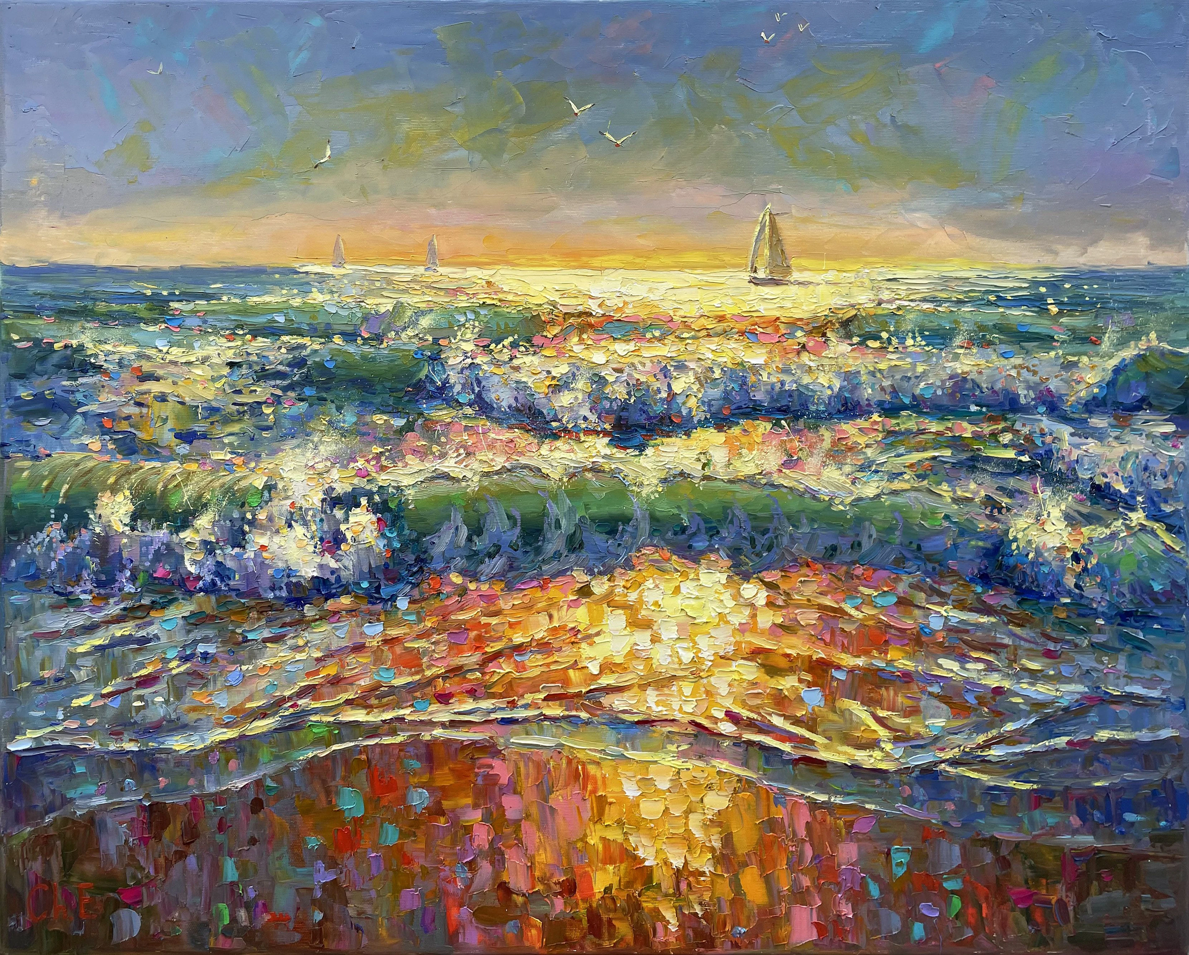 morning by the sea - Evgeny Chernyakovsky