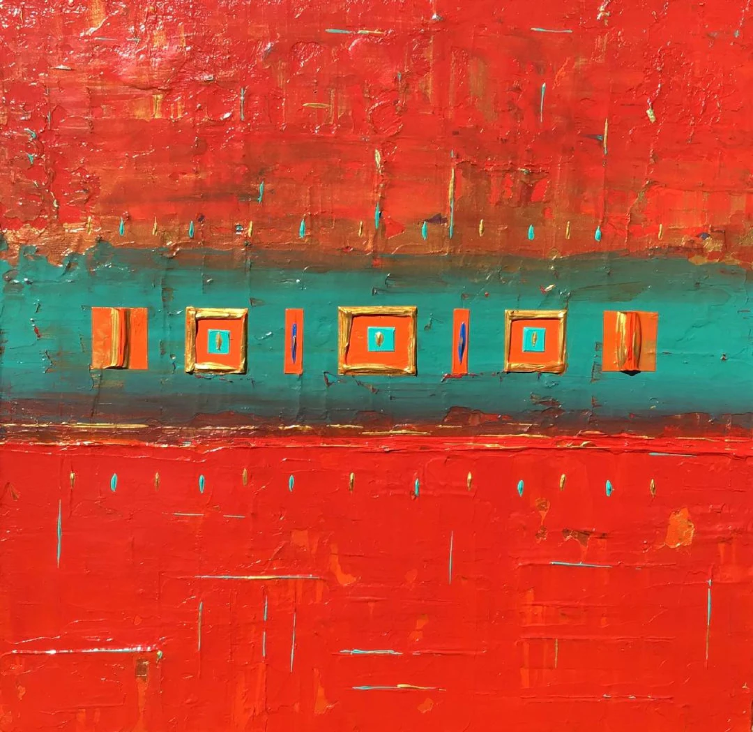Primitive Orange Marks IIII - Robert Lynn