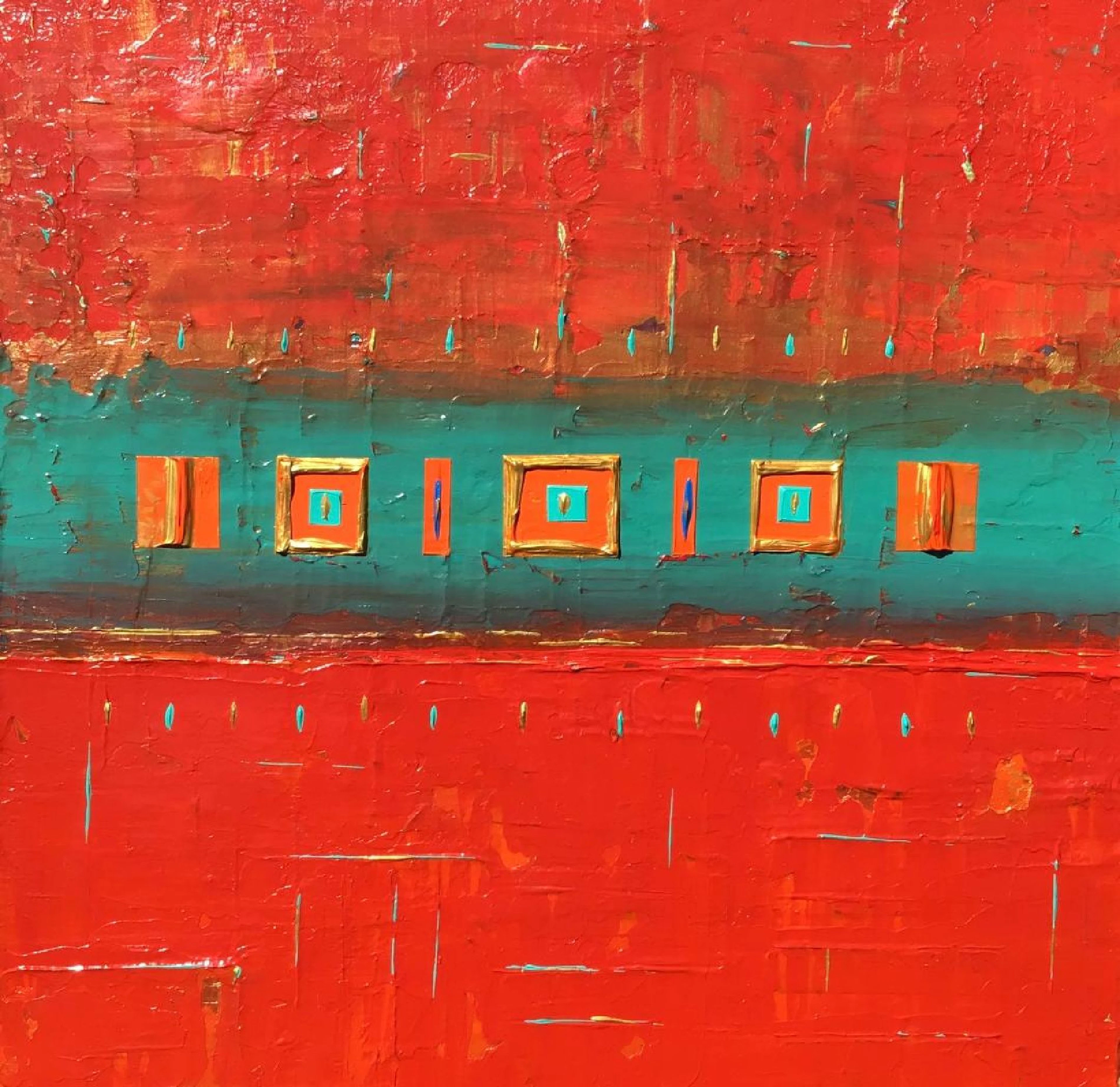 Primitive Orange Marks IIII - Robert Lynn