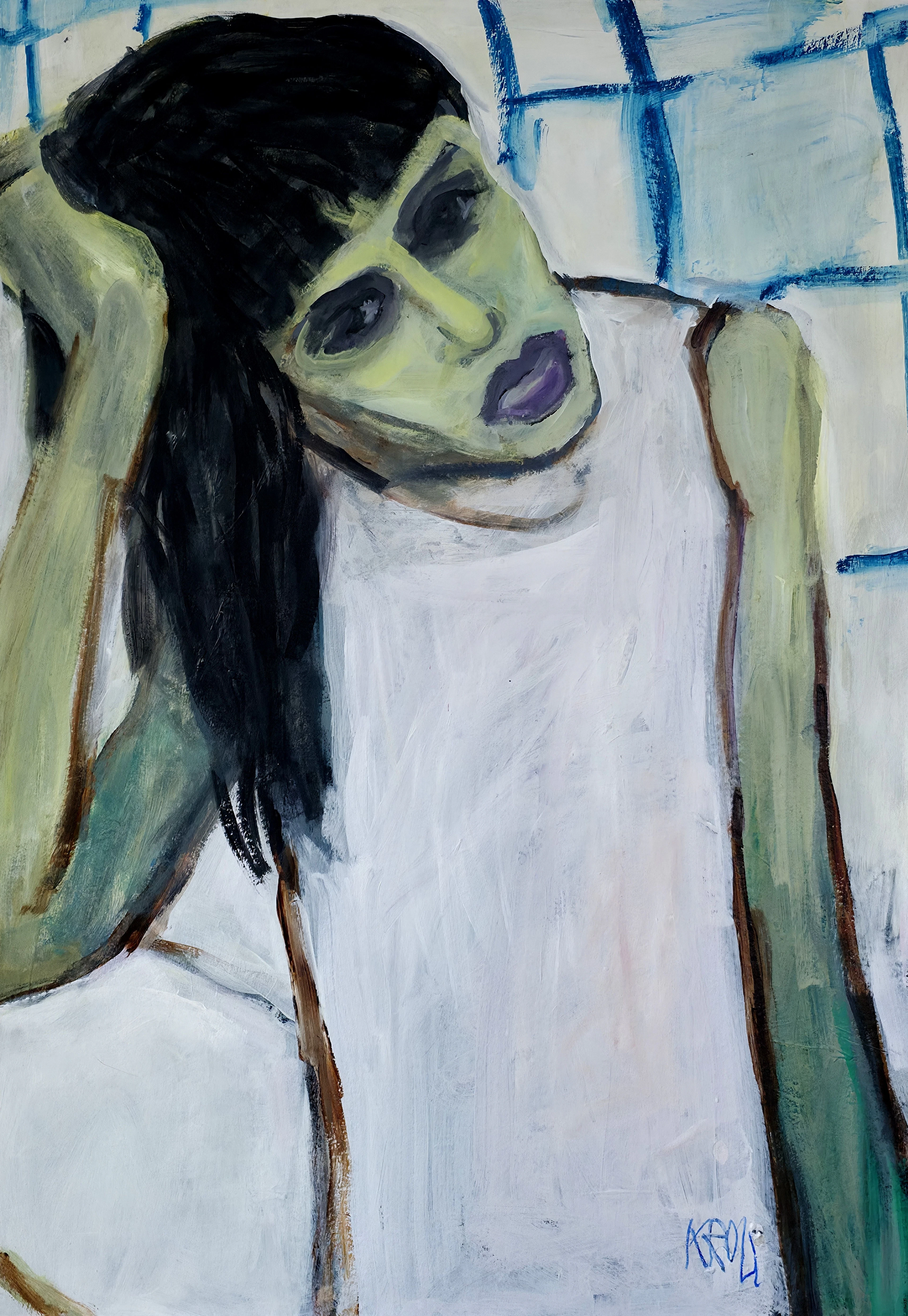 Woman with black hair - Barbara Kroll