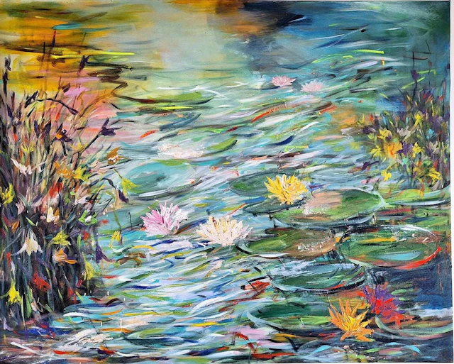 Wild flowers by the lake 80_100cm - LE HAI LINH
