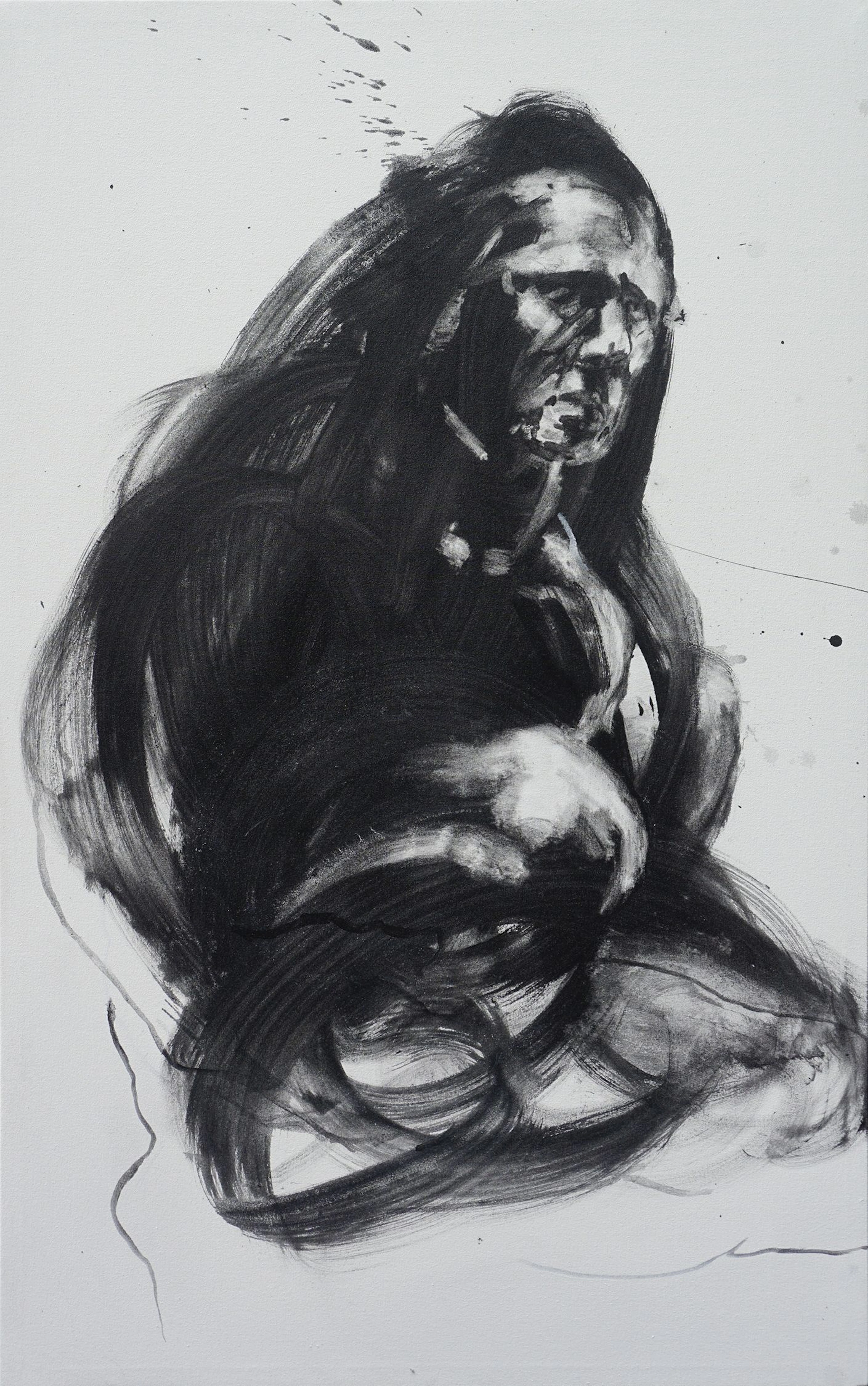 Crouching man - Derek Overfield