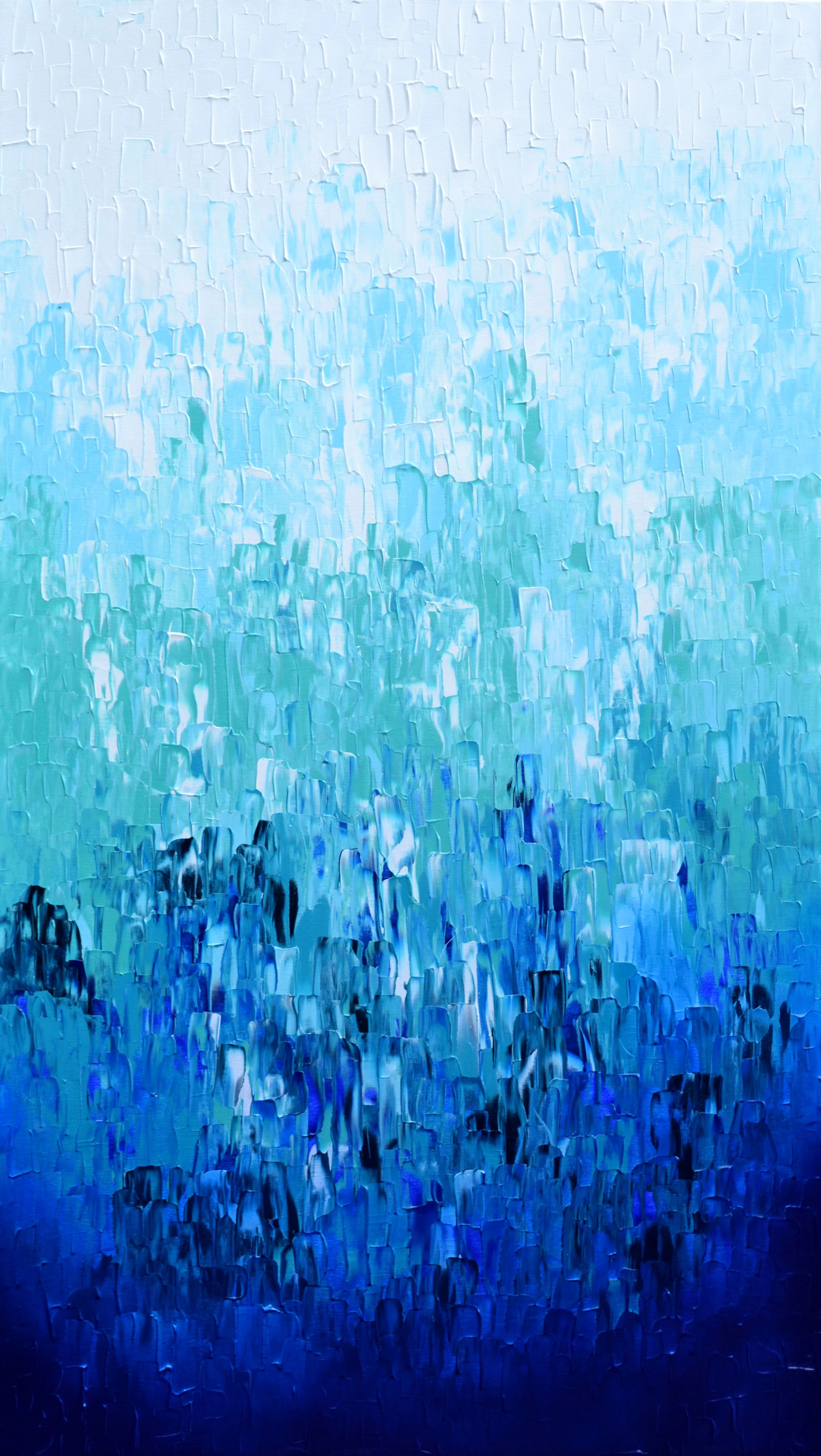 Relief Blue 34 - Large Abstract Marine Ocean - SOOS TIBERIU