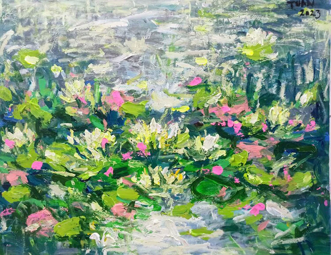 Water Lilies(70x90cm morning in the lake) - LE ANH TUAN