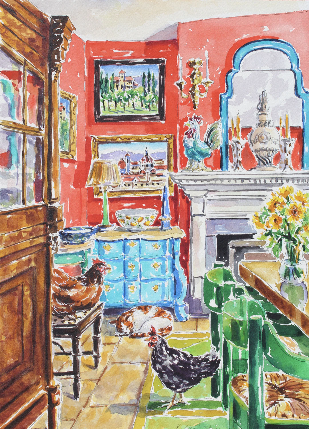 A Moment At The Tuscan Table - Kristen Olson Stone