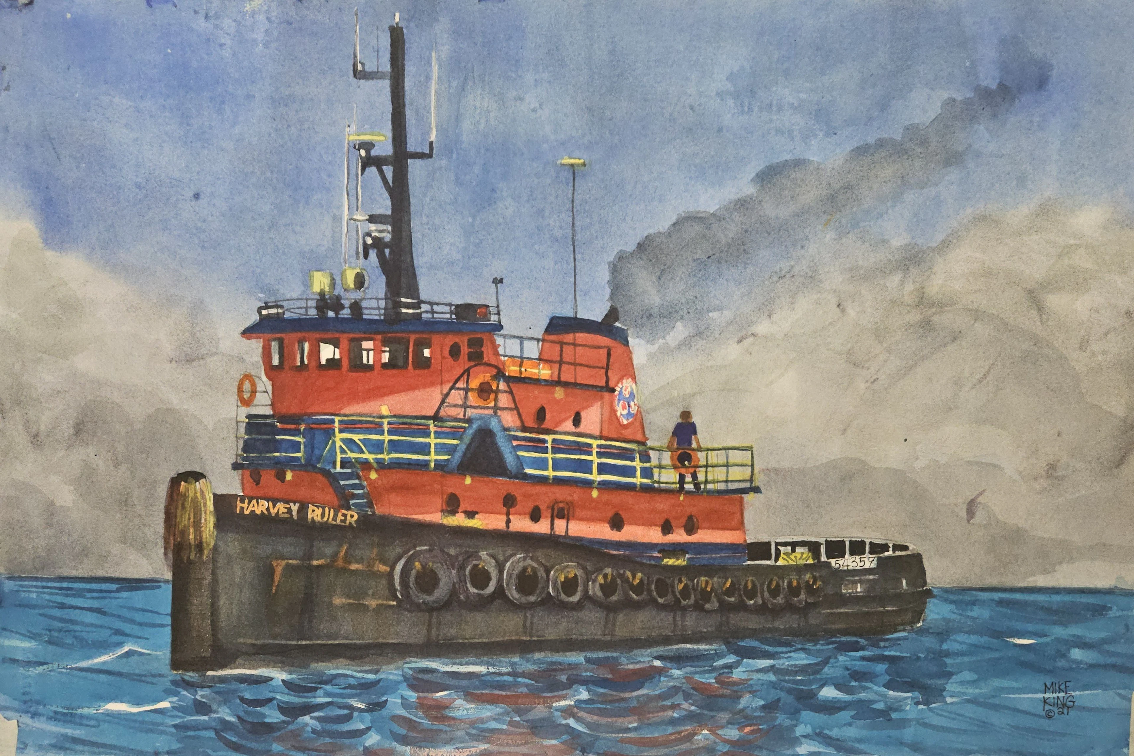 Tug Boat Harvey Ruler - Mike King
