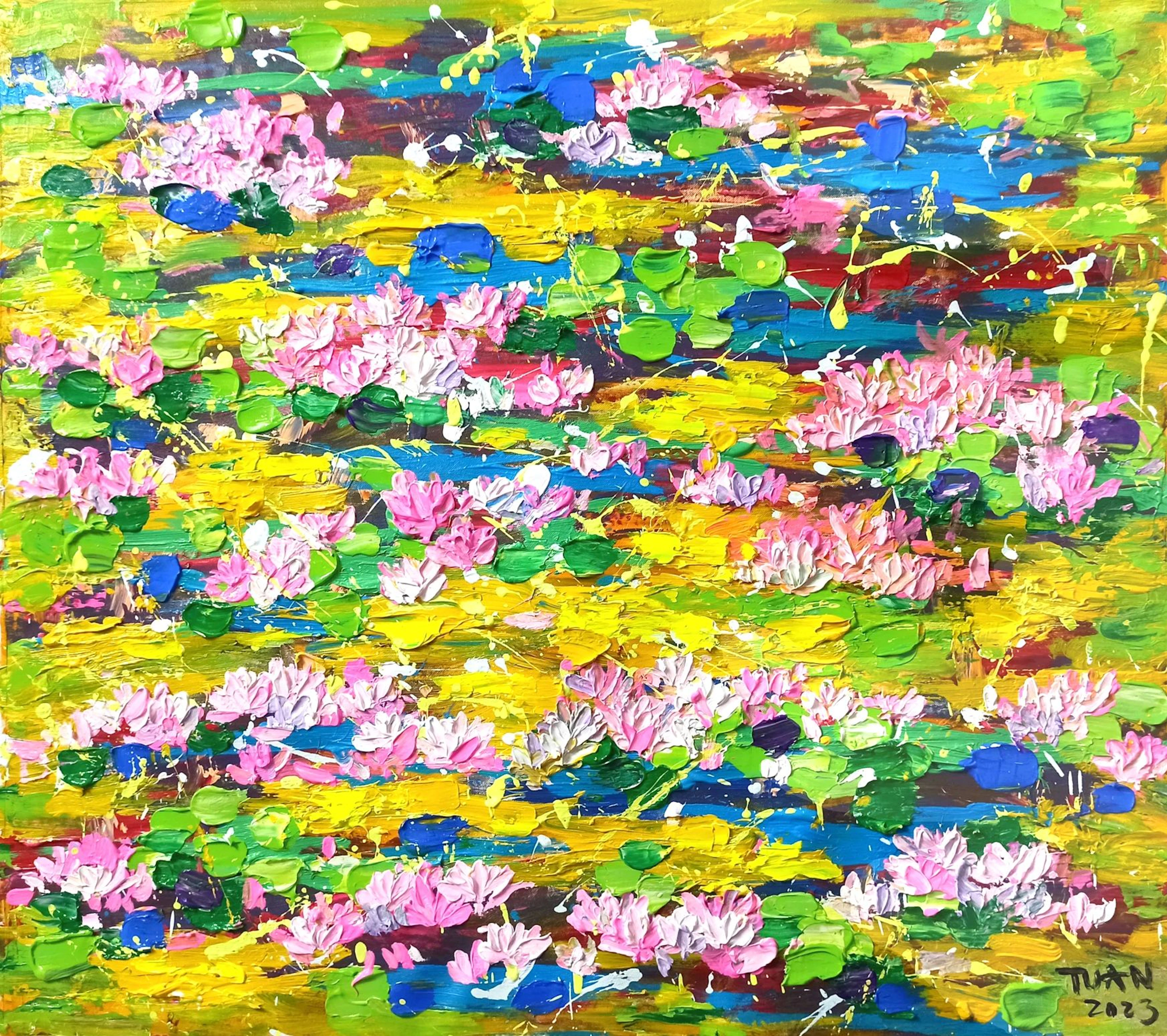 Blooming lilies pond 80x90cm - LE ANH TUAN