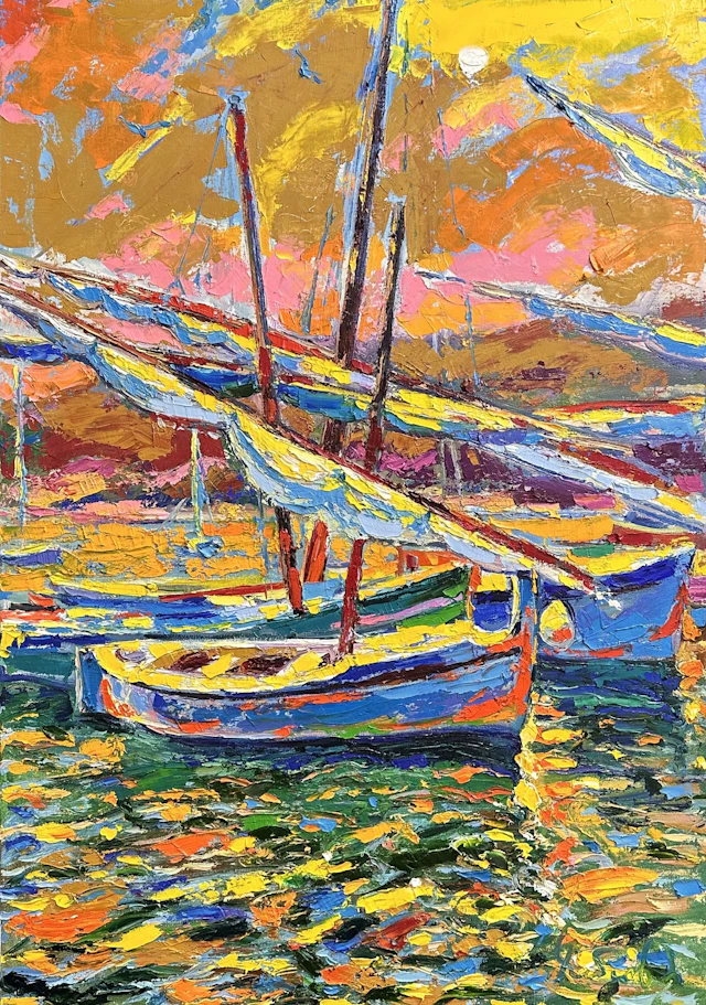 ""Evening over the Bay""Hendaye France - Andrii Chebotaru