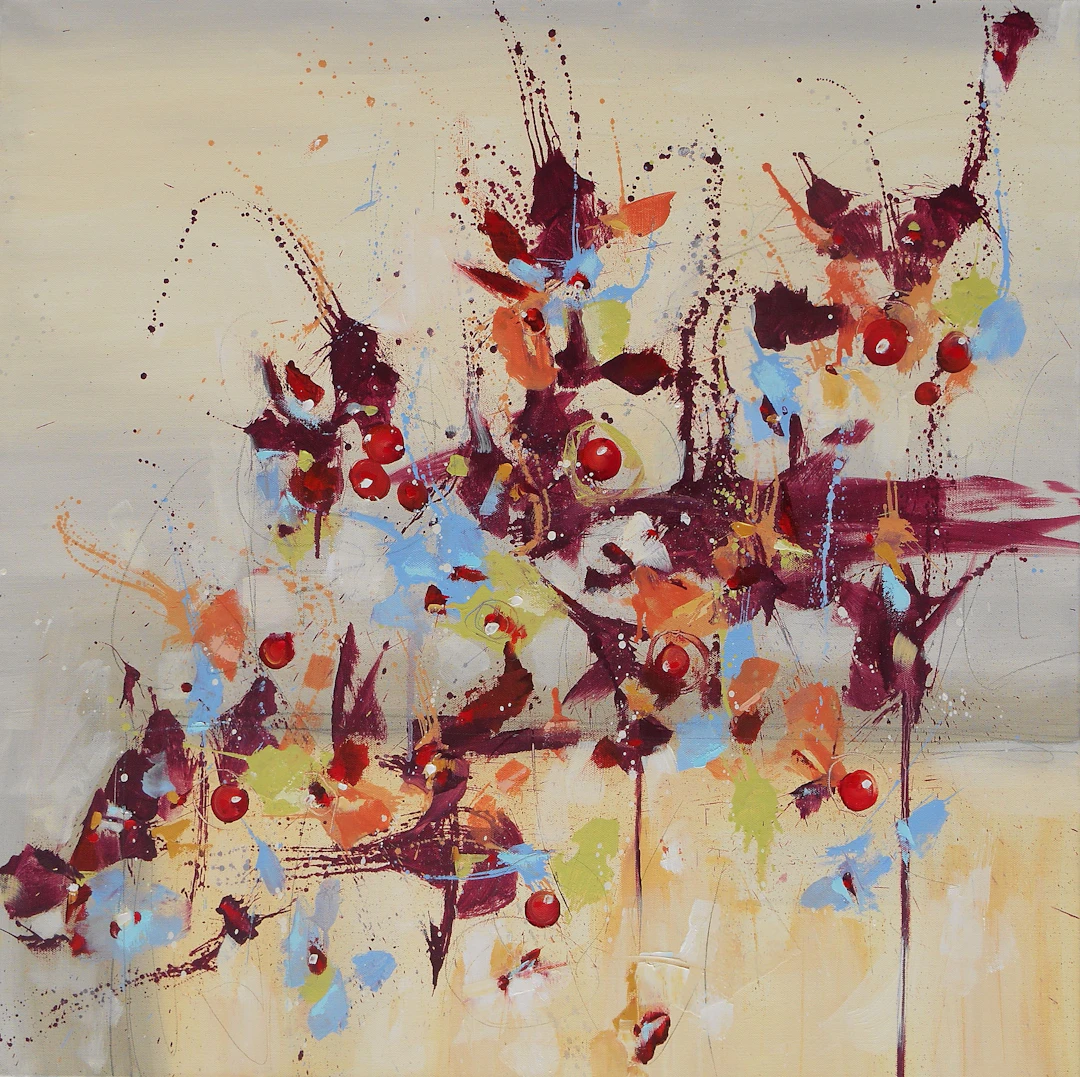 Fleur de Nostalgie (Flower of Longing) - 30"" x 30"" - Cynthia Ligeros