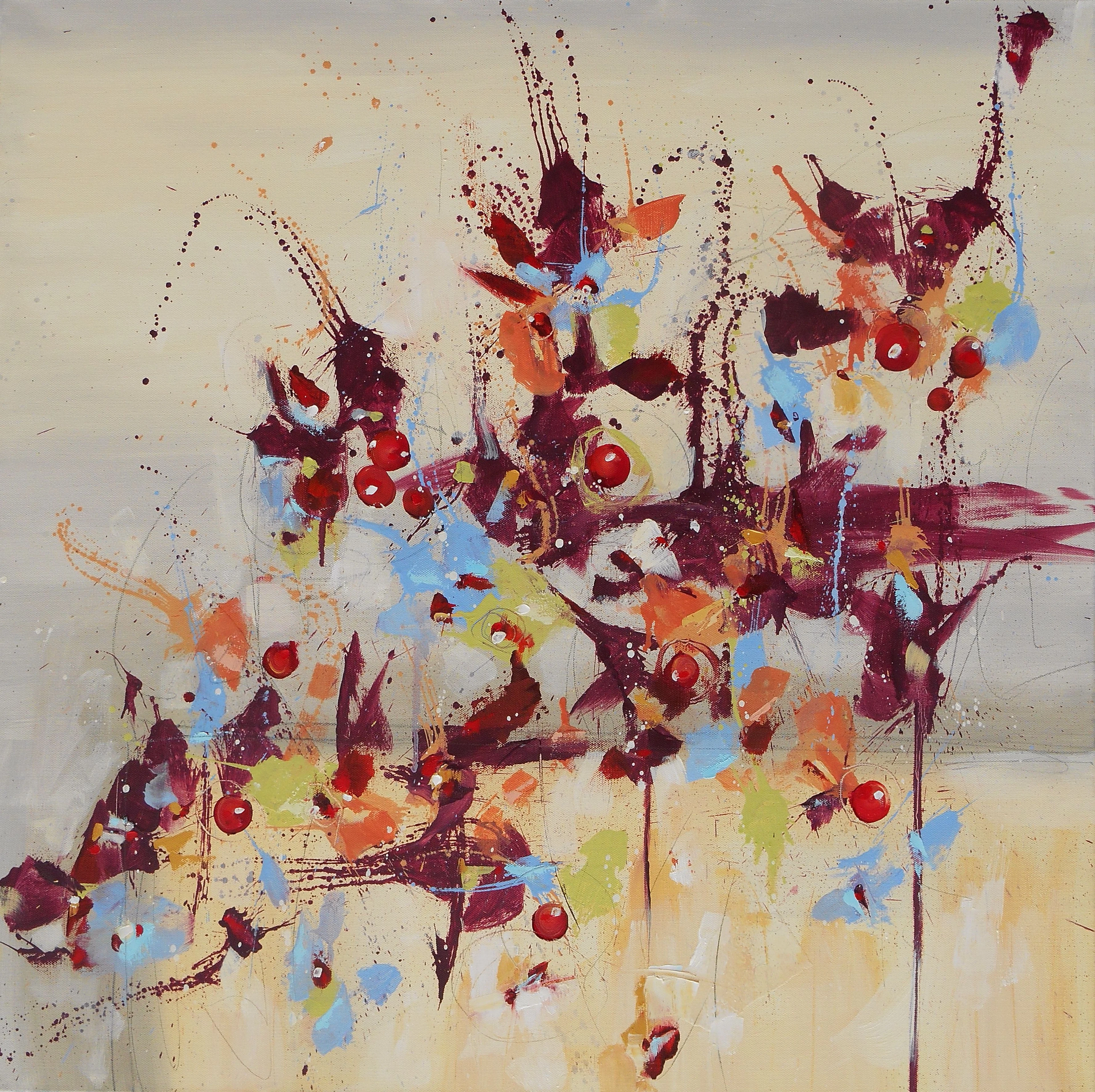 Fleur de Nostalgie (Flower of Longing) - 30"" x 30"" - Cynthia Ligeros
