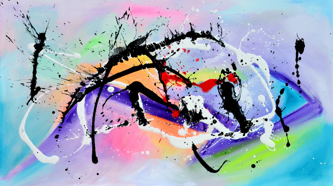 Elements - Large Colorful Abstract Painting - SOOS TIBERIU