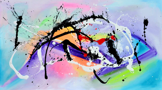 Elements - Large Colorful Abstract Painting - SOOS TIBERIU