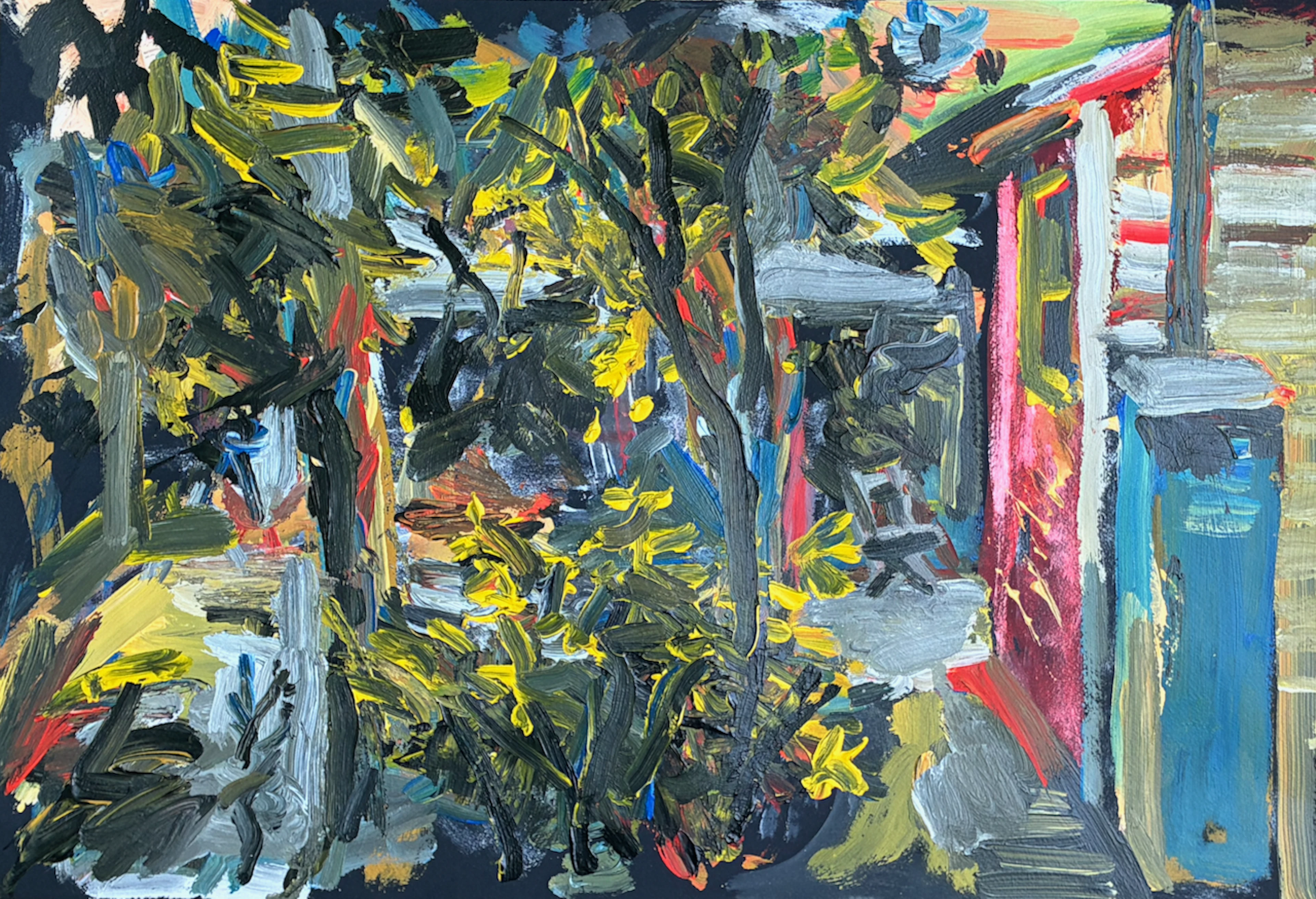 Studio view at night - John Kilduff