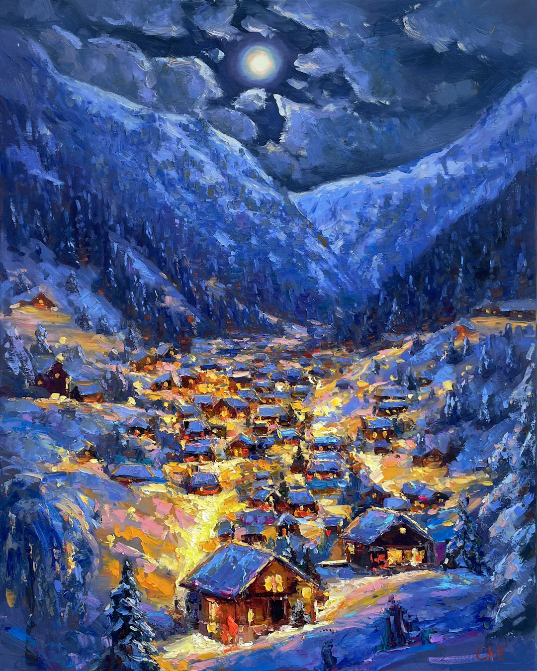 Winter city - Evgeny Chernyakovsky