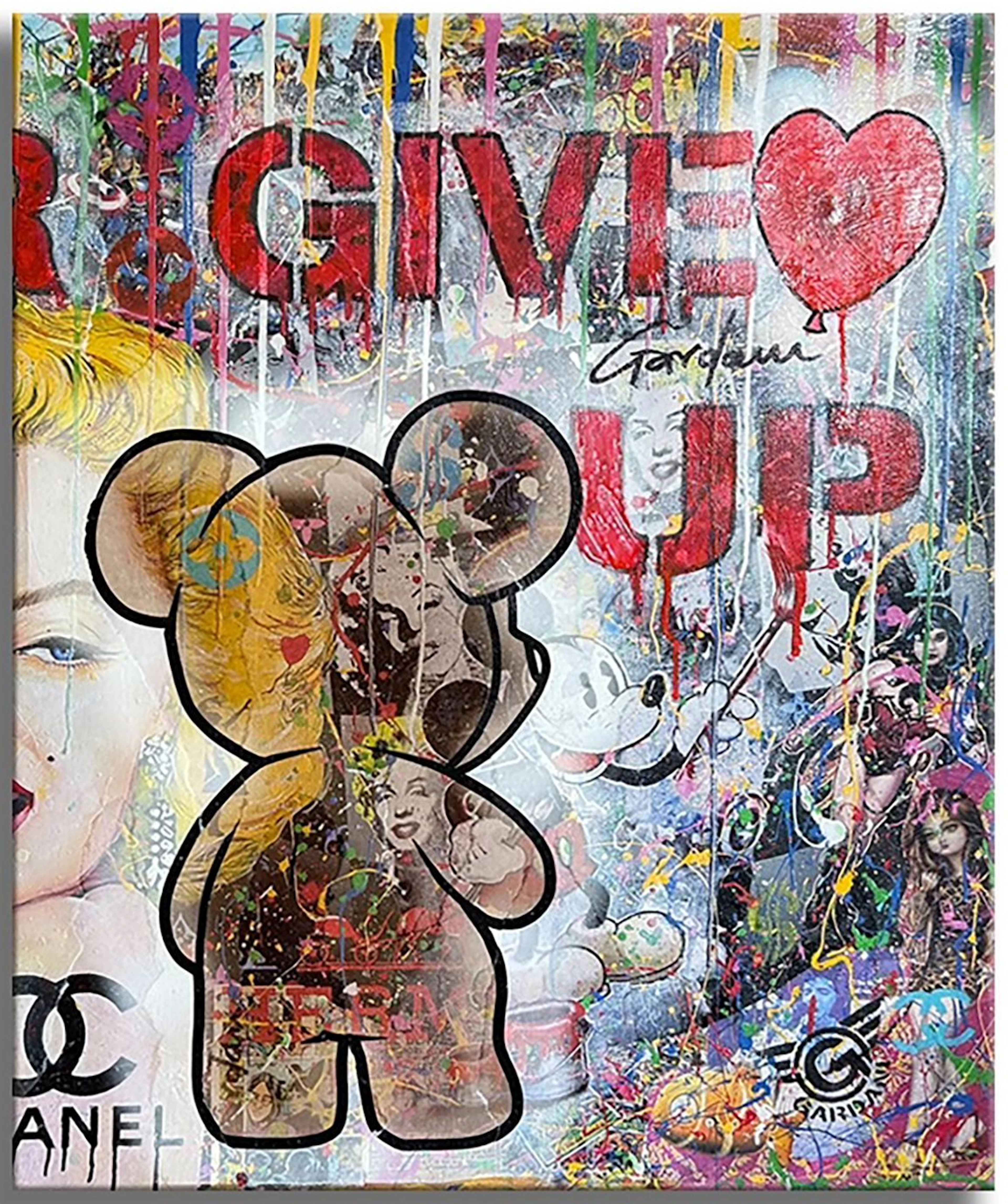 Teddy Bear Never Give Up - Original Painting - Gardani Art