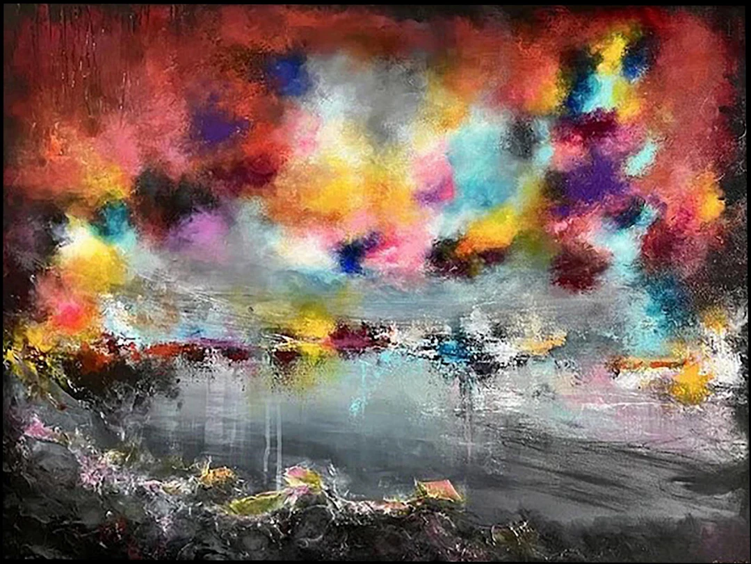 XXL LATE AFTERNOON SUNSET 101 X 76 CM - Susan Wooler