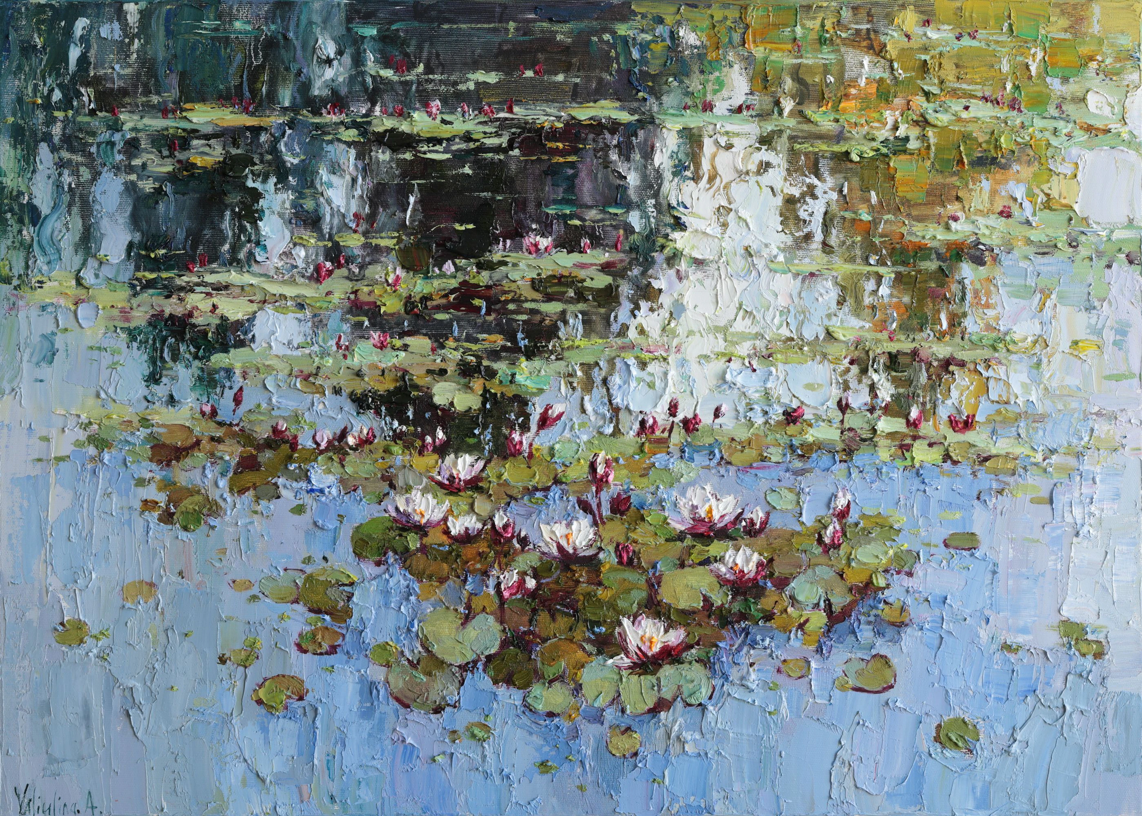 White Water Lilies Pond - Anastasiia Valiulina