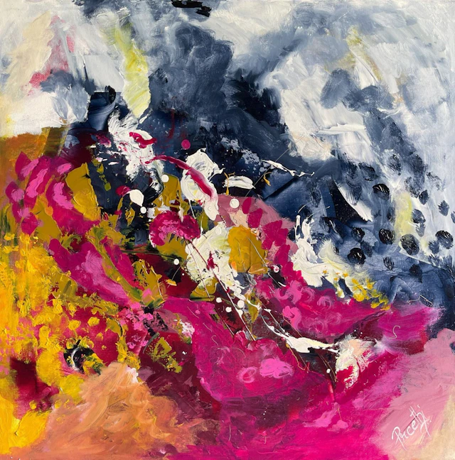 FEEL HAPPY - 24X24 - Preethi Mathialagan