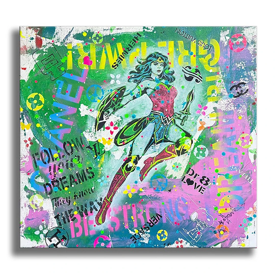 Girl Power Emotion - Original Painting on Canvas - DR8 LOVE