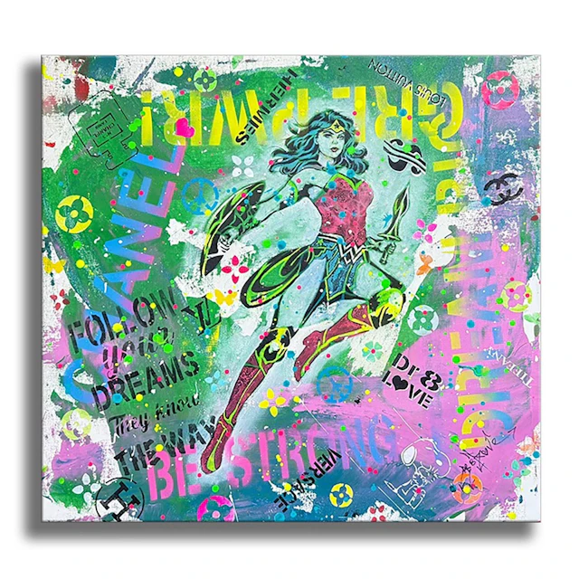 Girl Power Emotion - Original Painting on Canvas - DR8 LOVE