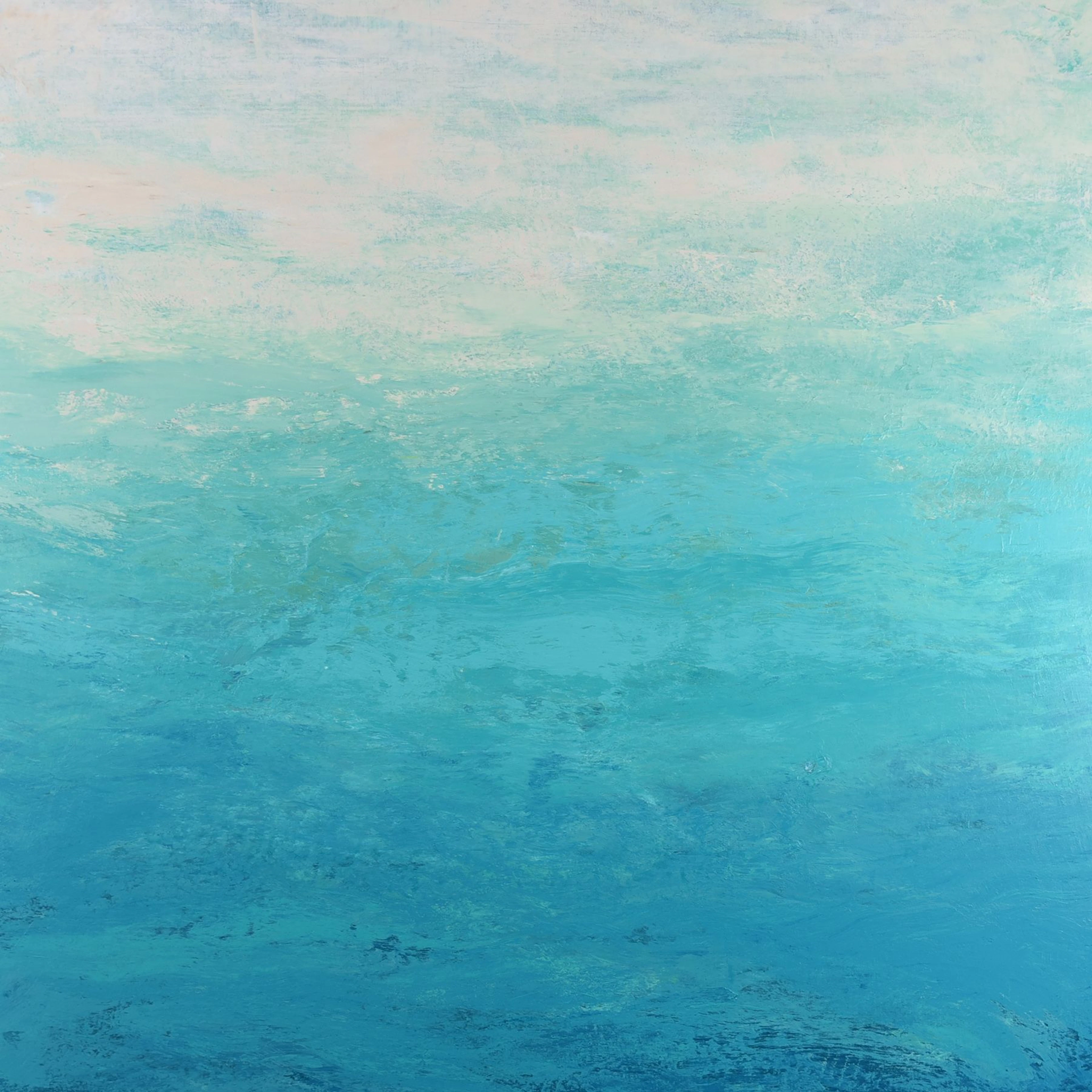 Sea to Sky - Turquoise Teal Color Field Abstract - Suzanne Vaughan