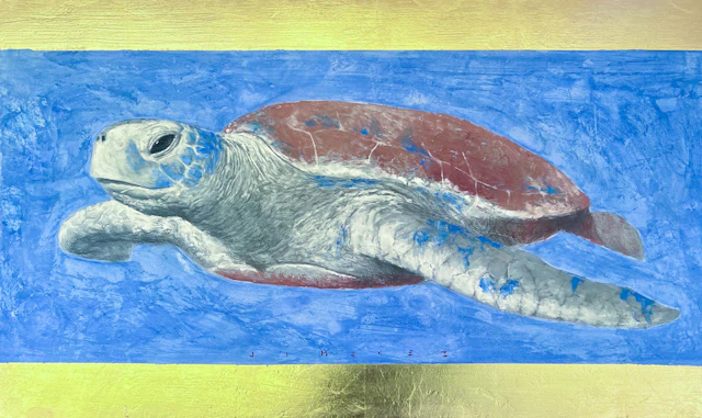 Sea Turtle Painting – Symbol of Courage - Paulo Jimenez