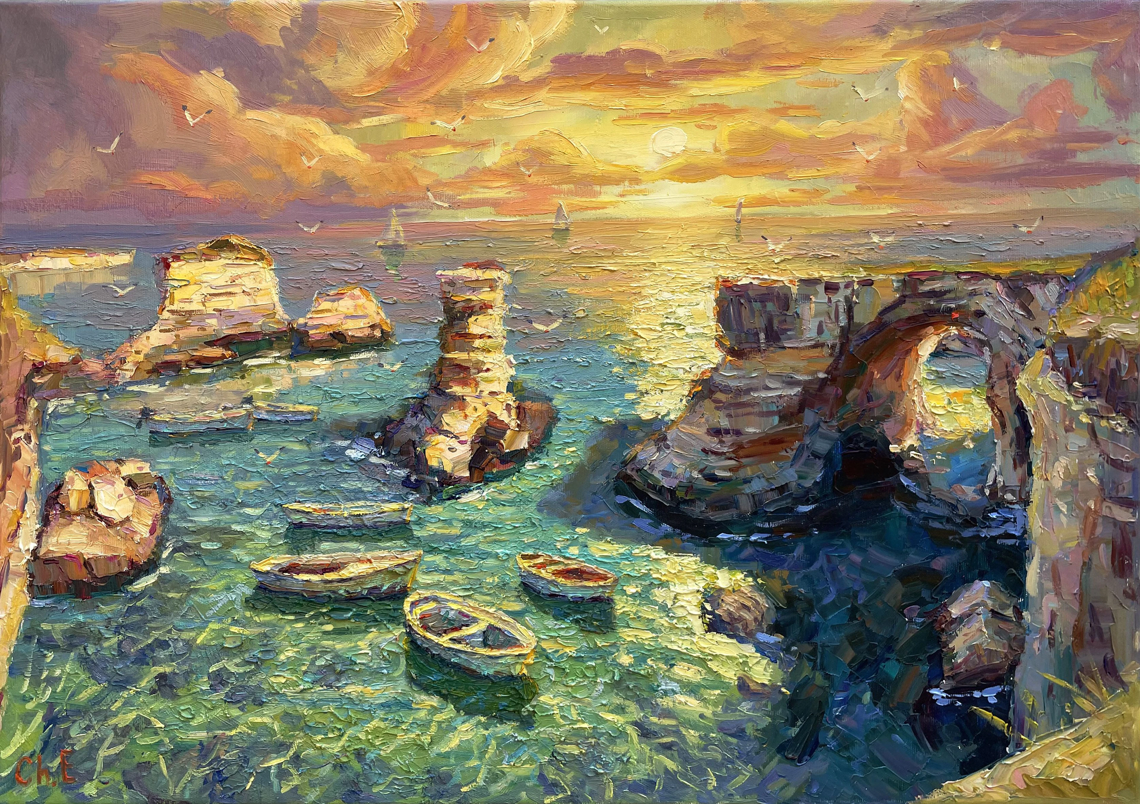 ""Dawn at the Shore"" - Evgeny Chernyakovsky