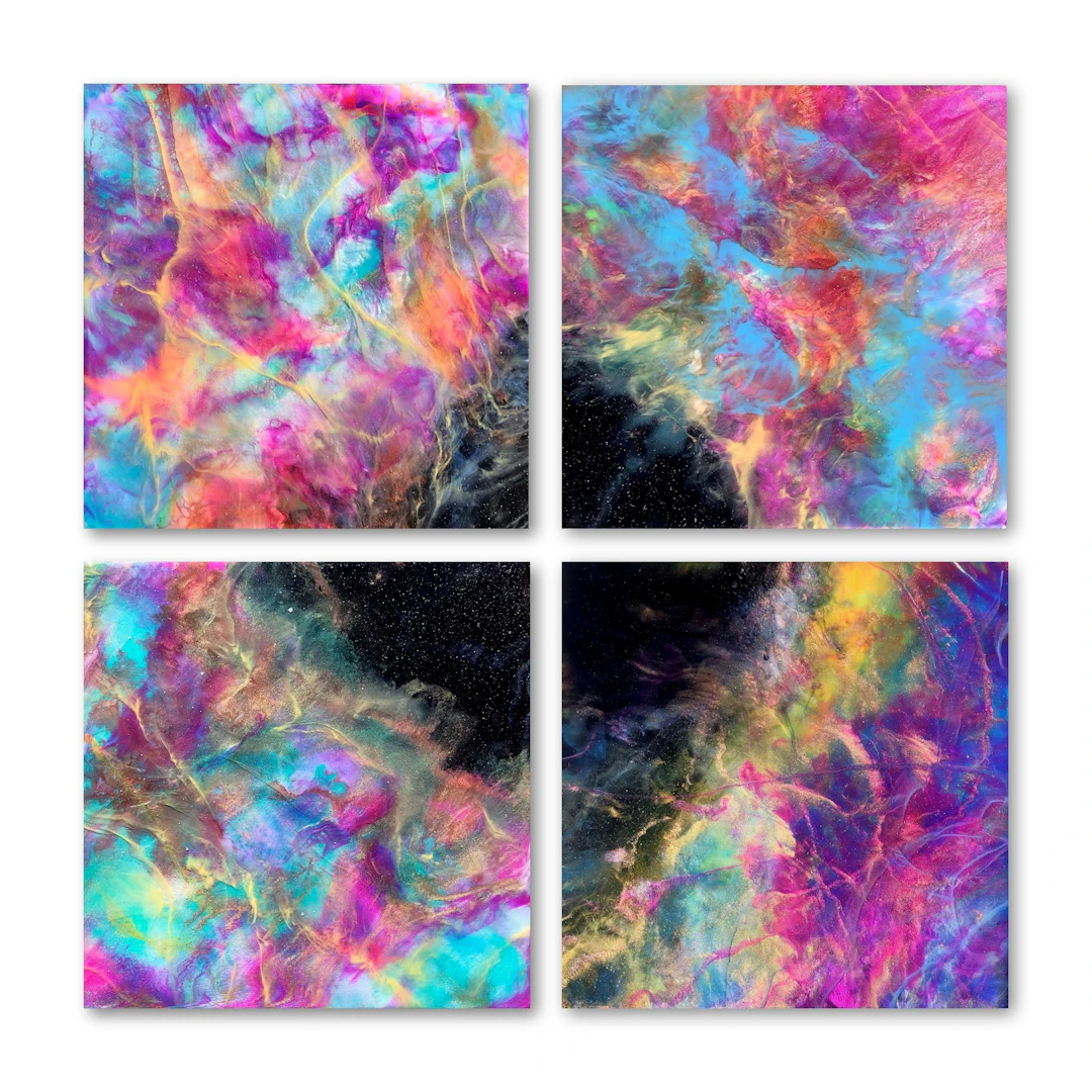 Luminquill Nebula (Quadtych) - Tiffani Buteau