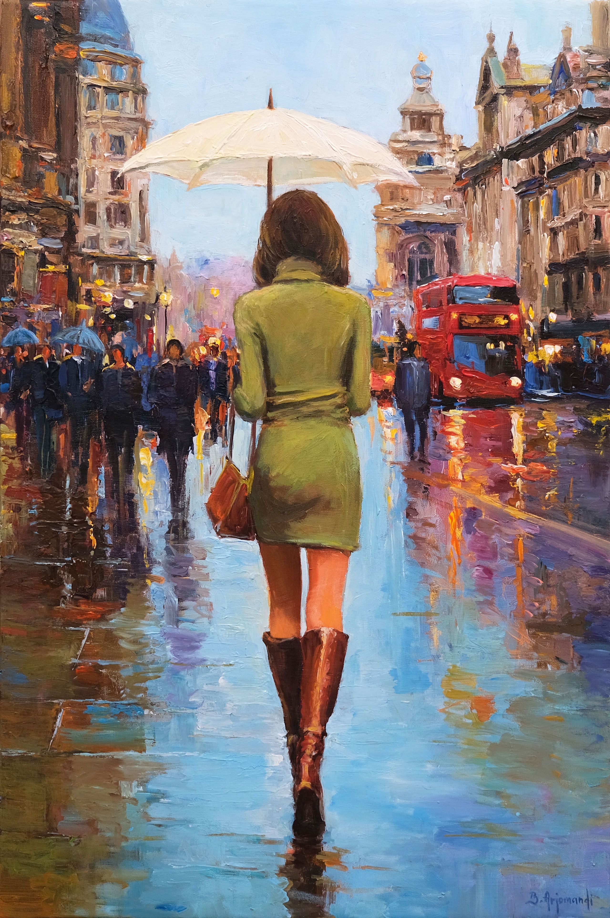 Rainy London Street - Behshad Arjomandi