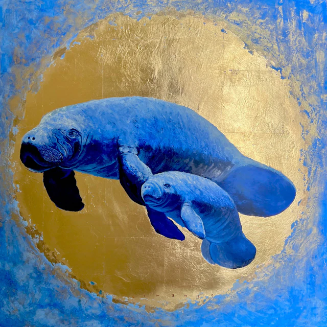 Unexpected Encounter: Manatee Painting - Paulo Jimenez