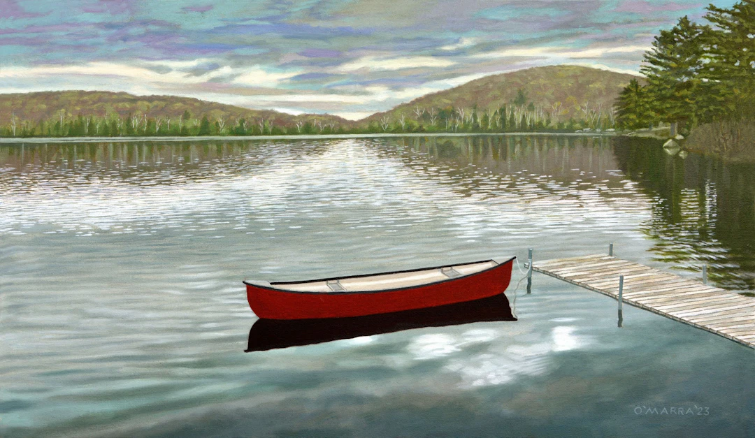 Red Canoe - Clark Lake - Allan O'Marra
