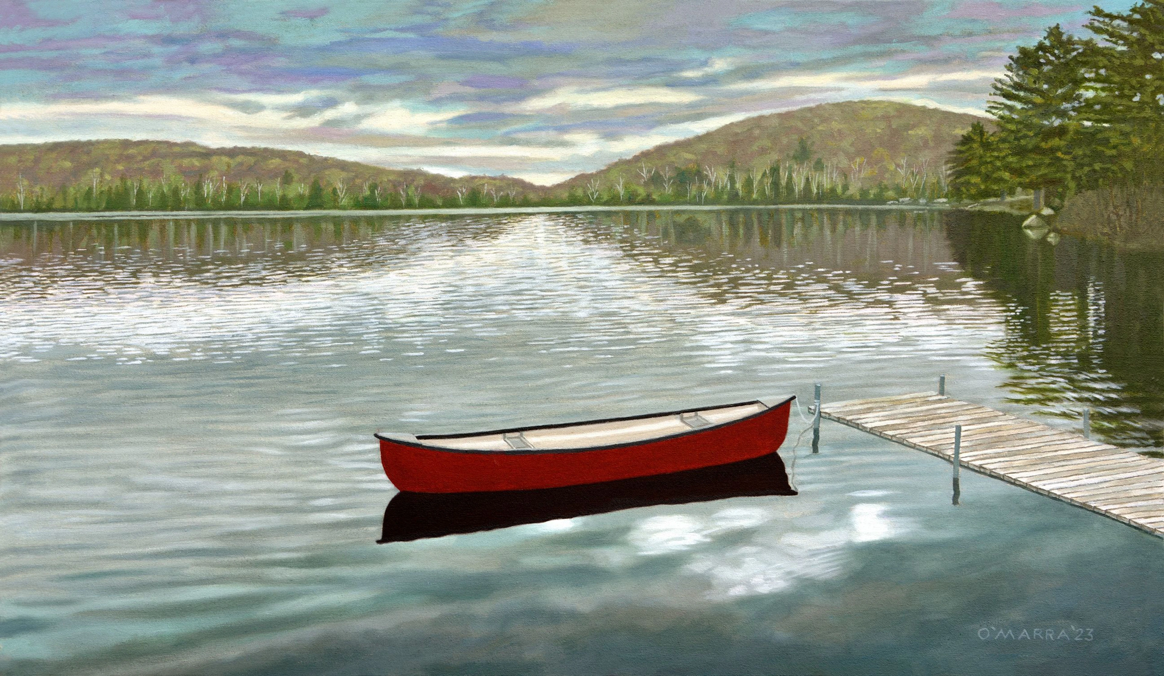 Red Canoe - Clark Lake - Allan O'Marra