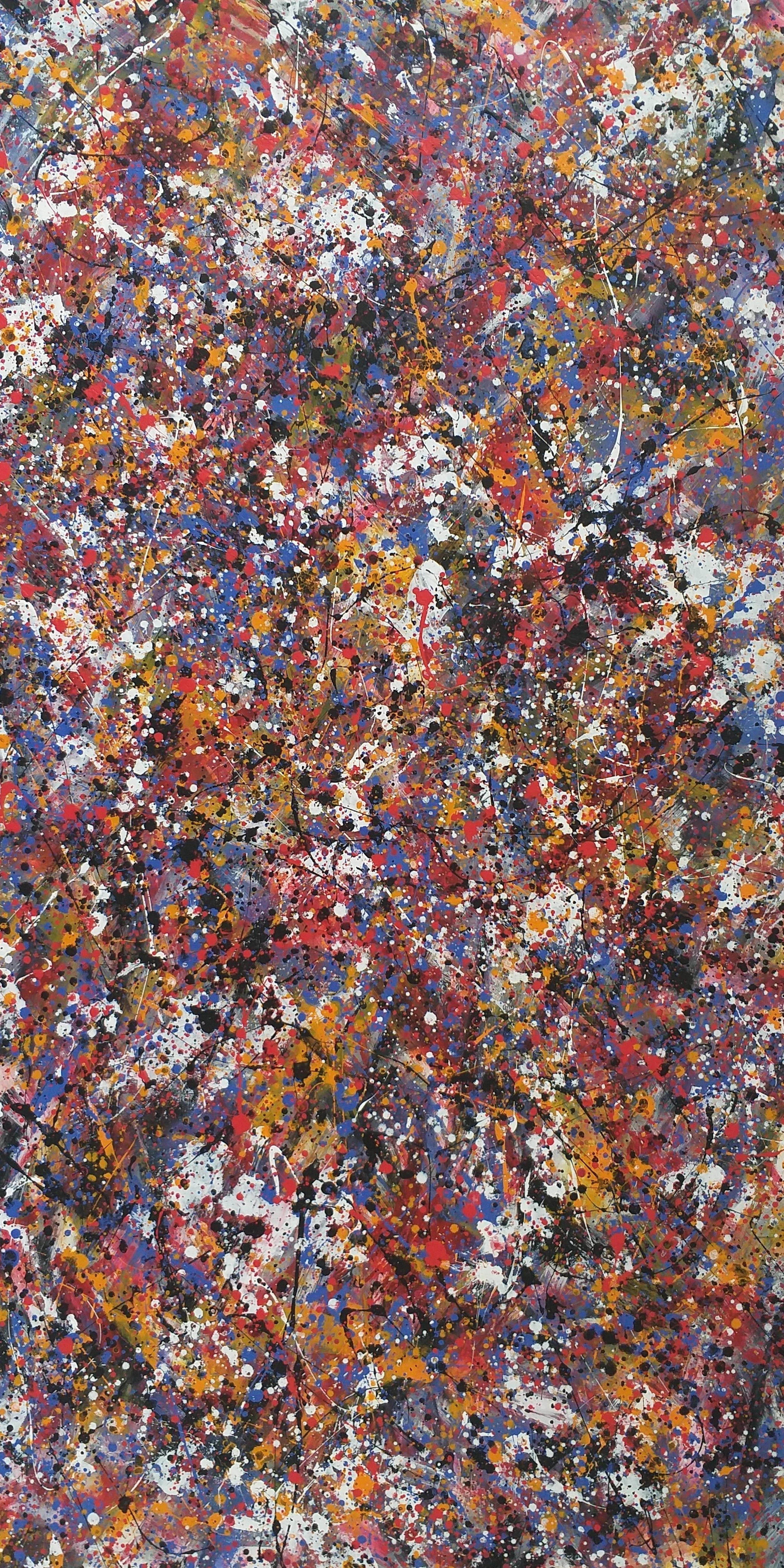 Modern J. Pollock style acrylic by M.Y. - Max Yaskin