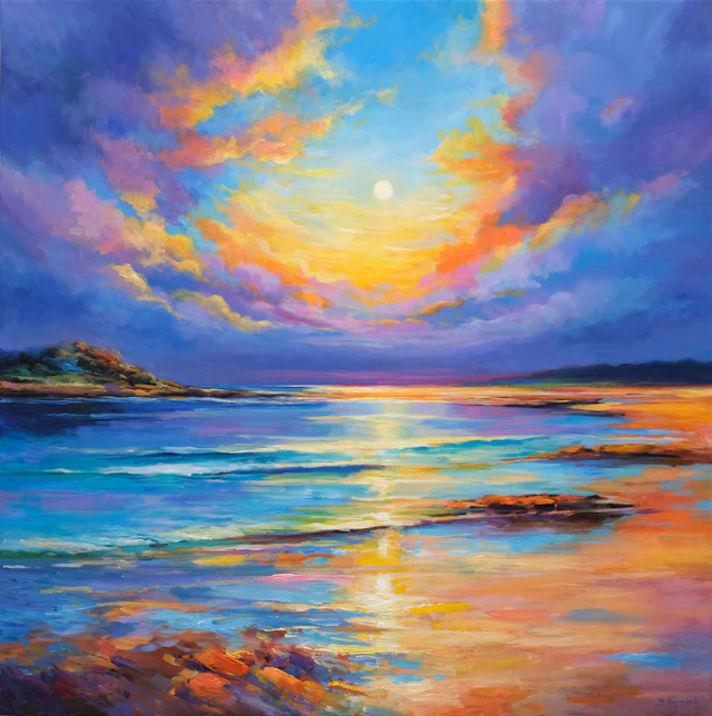 Vibrant Sunset Seascape - Behshad Arjomandi