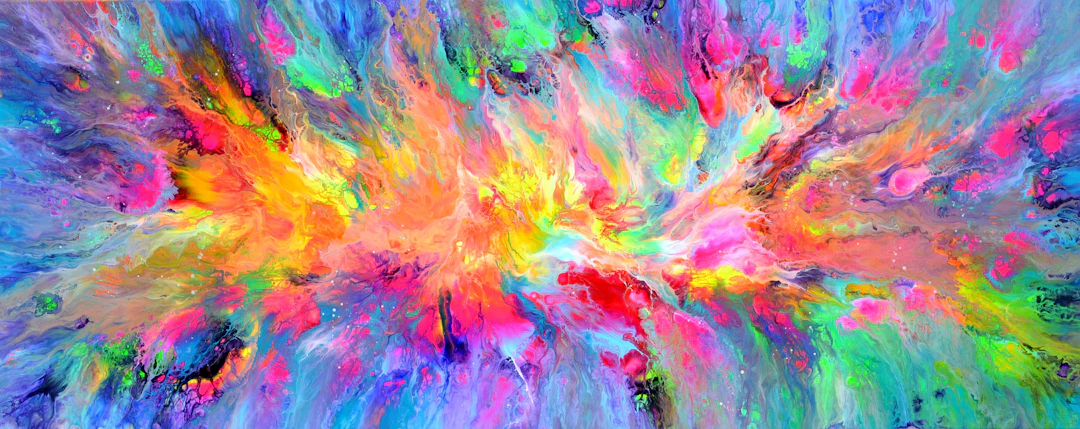 Flowing Energy 69 - Large Colorful Abstract - SOOS TIBERIU
