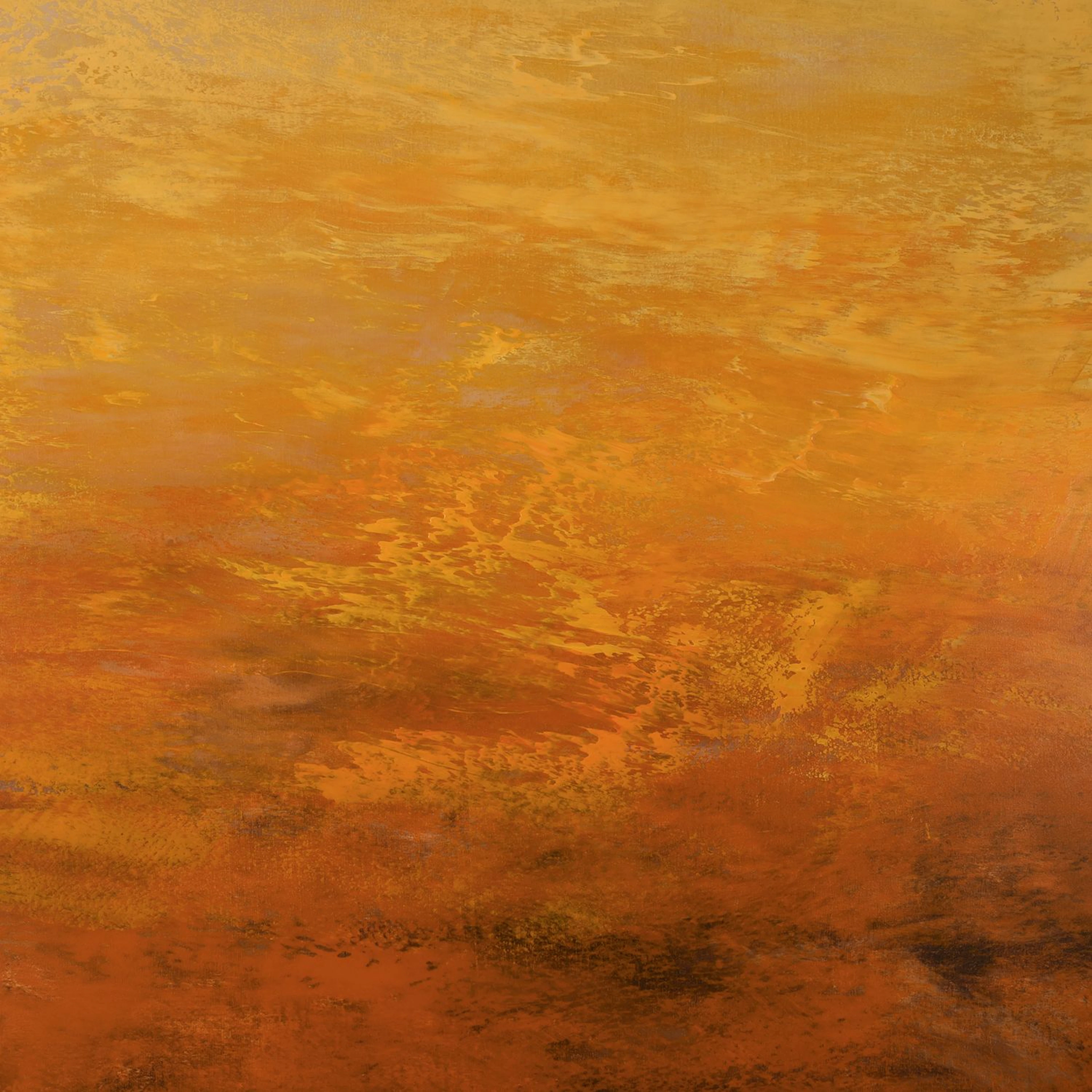 Vibrant Amber - Honey Gold Color Field Abstract - Suzanne Vaughan